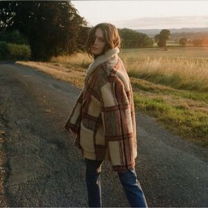 NWT Doen Easton Coat in Sierra Plaid, size S